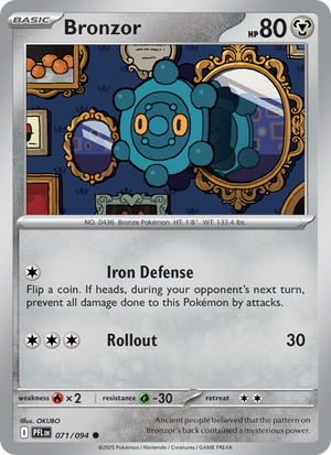 PFL Phantasmal Flames 071/130 Bronzor (Common - normal)