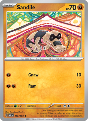 SV Scarlet & Violet 115/258 Sandile (Common - normal)