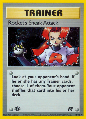 RO Team Rocket 16/83 Rocket's Sneak Attack (Rare - holo-1st-edition)