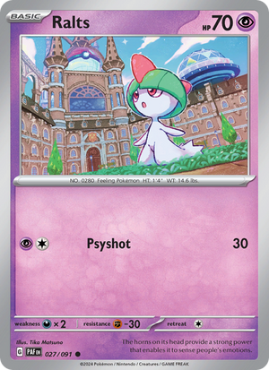 PAF Paldean Fates 027/245 Ralts (Common - reverse)
