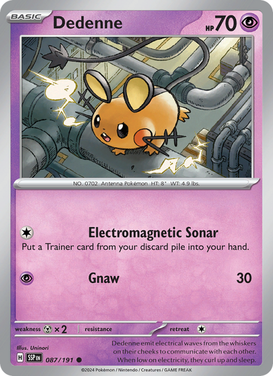 SSP Surging Sparks 087/252 Dedenne (Common - reverse)