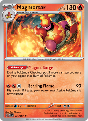 JTG Journey Together 021/190 Magmortar (Rare - reverse)