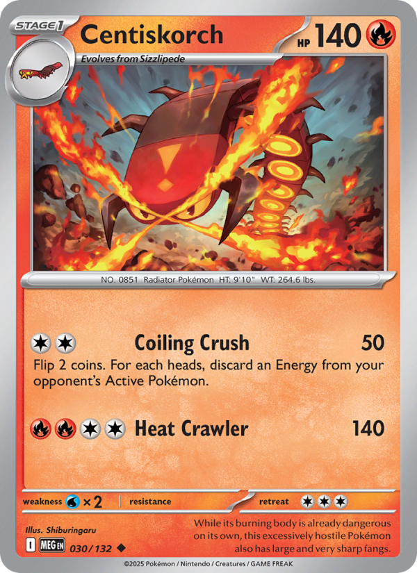 MEG Mega Evolution 030/188 Centiskorch (Uncommon - holo)