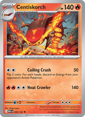 MEG Mega Evolution 030/188 Centiskorch (Uncommon - holo)