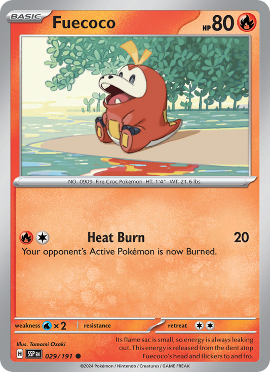 SSP Surging Sparks 029/252 Fuecoco (Common - reverse)