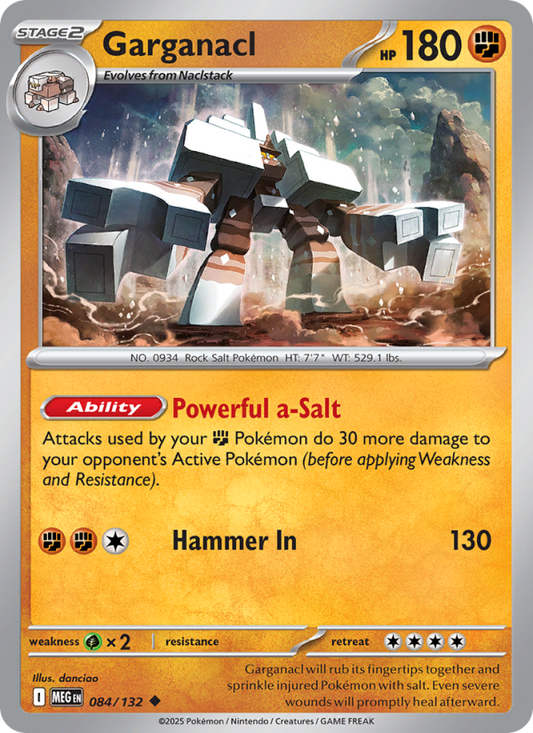MEG Mega Evolution 084/188 Garganacl (Uncommon - normal)