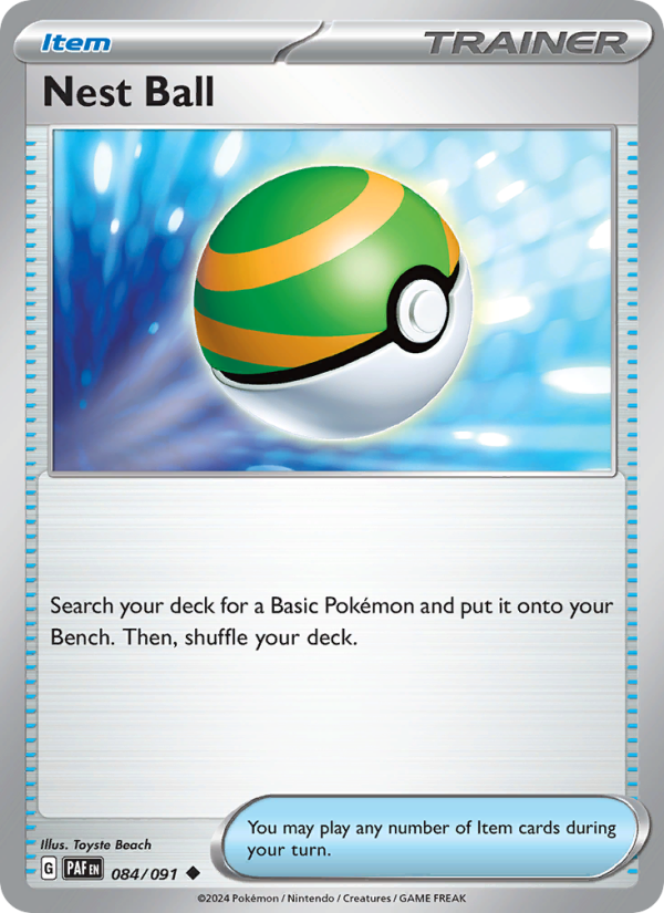 PAF Paldean Fates 084/245 Nest Ball (Uncommon - reverse)