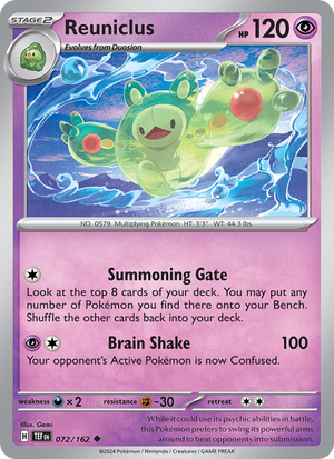 TEF Temporal Forces 072/218 Reuniclus (Uncommon - normal)