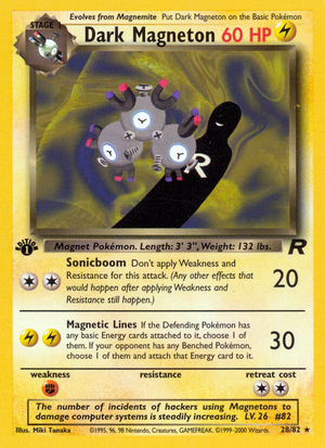RO Team Rocket 28/83 Dark Magneton (Rare - normal-1st-edition)