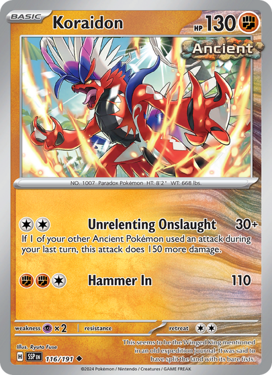 SSP Surging Sparks 116/252 Koraidon (Uncommon - normal)