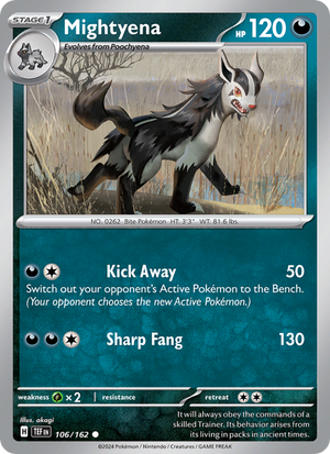 TEF Temporal Forces 106/218 Mightyena (Common - normal)