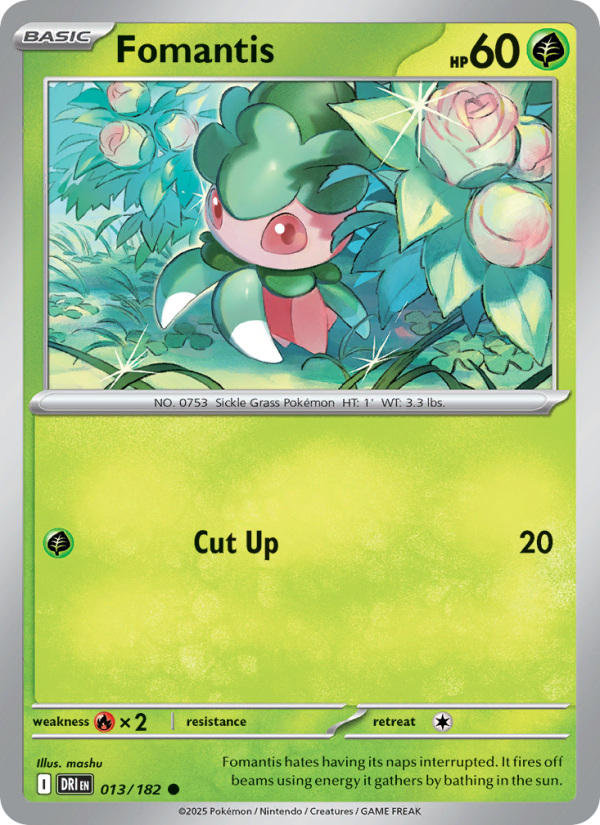 DRI Destined Rivals 013/244 Fomantis (Common - reverse)