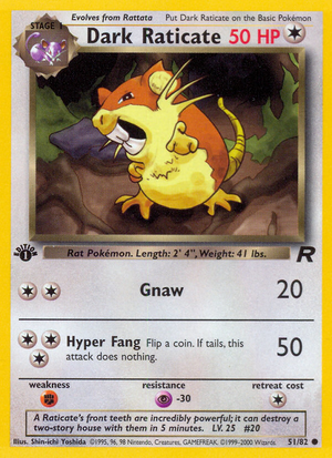 RO Team Rocket 51/83 Dark Raticate (Common - normal-1st-edition)