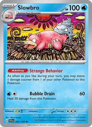 SV Scarlet & Violet 043/258 Slowbro (Rare - reverse)