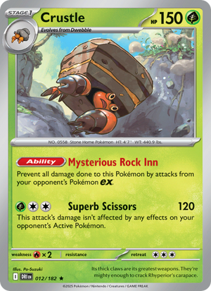 DRI Destined Rivals 012/244 Crustle (Rare - holo)