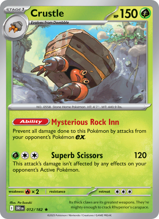 DRI Destined Rivals 012/244 Crustle (Rare - holo)