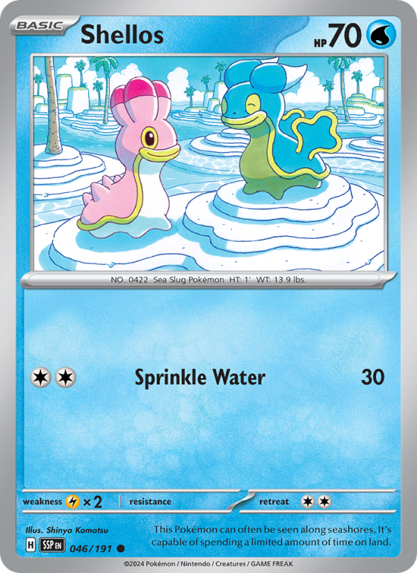 SSP Surging Sparks 046/252 Shellos (Common - reverse)