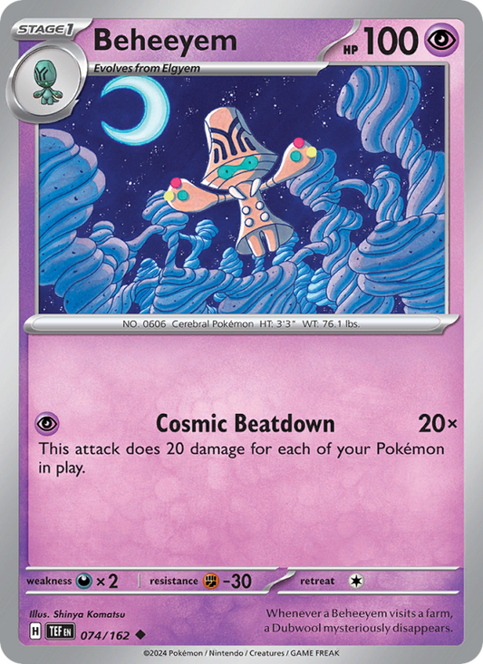 TEF Temporal Forces 074/218 Beheeyem (Uncommon - normal)