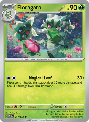 JTG Journey Together 017/190 Floragato (Common - reverse)
