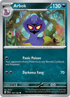 TEF Temporal Forces 101/218 Arbok (Common - reverse)