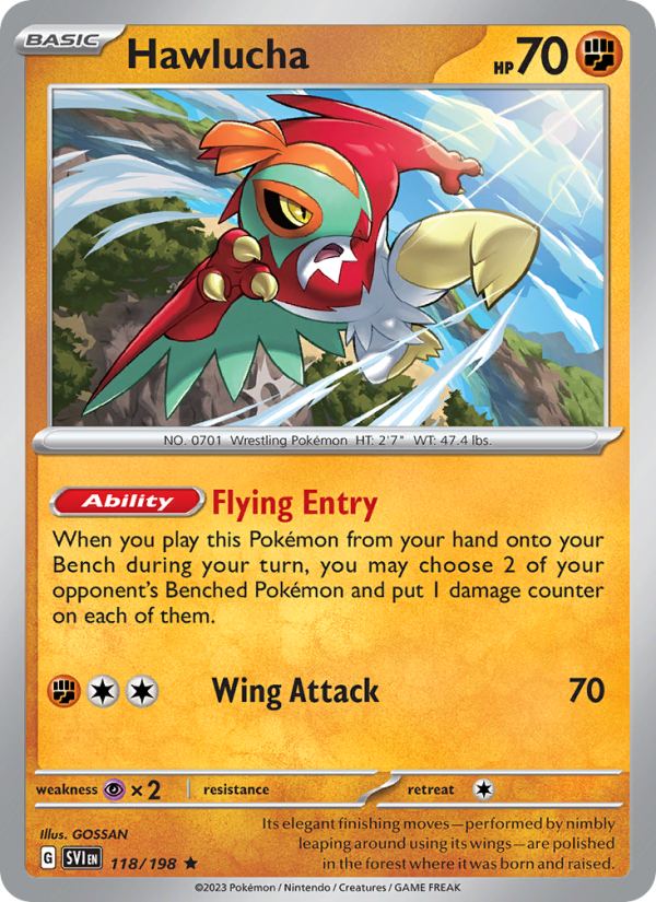 SV Scarlet & Violet 118/258 Hawlucha (Rare - holo)