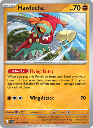 SV Scarlet & Violet 118/258 Hawlucha (Rare - holo)