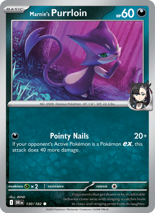 DRI Destined Rivals 130/244 Marnie's Purrloin (Common - normal)