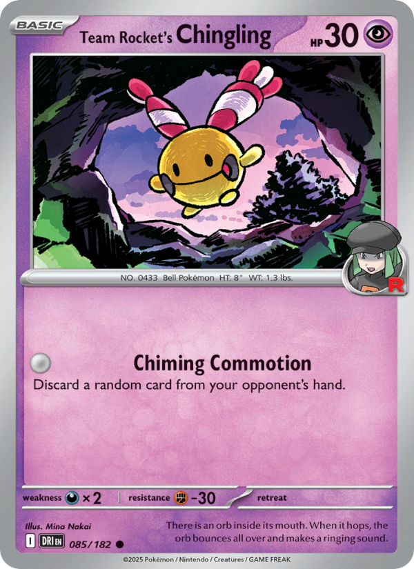 DRI Destined Rivals 085/244 Team Rocket's Chingling (Common - reverse)