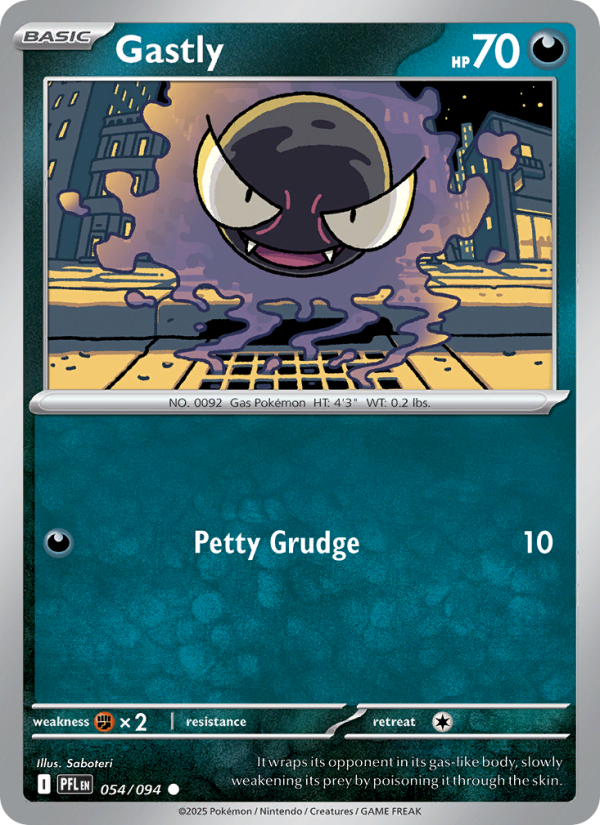 PFL Phantasmal Flames 054/130 Gastly (Common - normal)