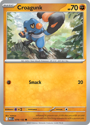 MEG Mega Evolution 078/188 Croagunk (Common - holo)