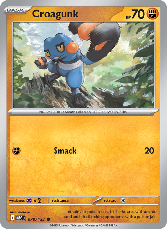 MEG Mega Evolution 078/188 Croagunk (Common - holo)