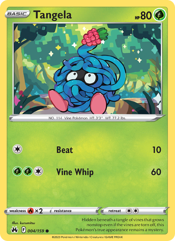 CRZ Crown Zenith 004/230 Tangela (Common - reverse)