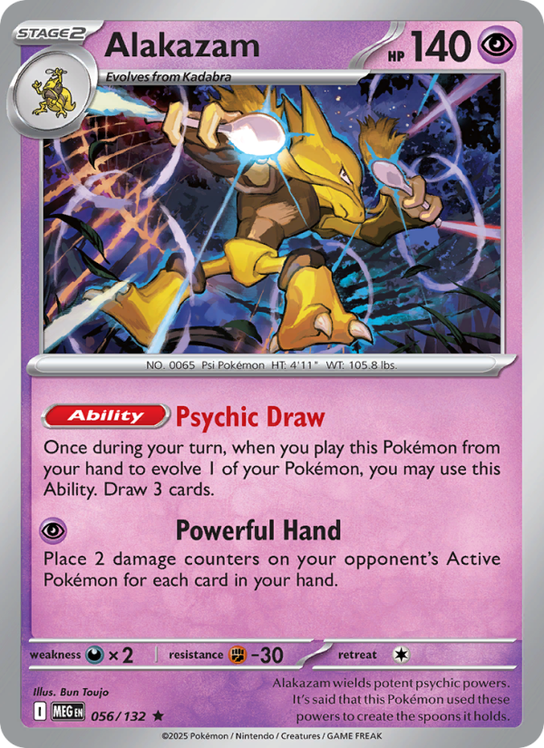 MEG Mega Evolution 056/188 Alakazam (Rare - normal)