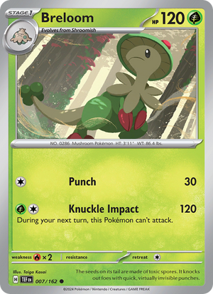 TEF Temporal Forces 007/218 Breloom (Common - normal)