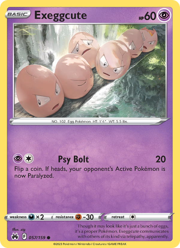 CRZ Crown Zenith 057/230 Exeggcute (Common - normal)
