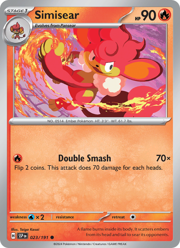 SSP Surging Sparks 023/252 Simisear (Common - normal)