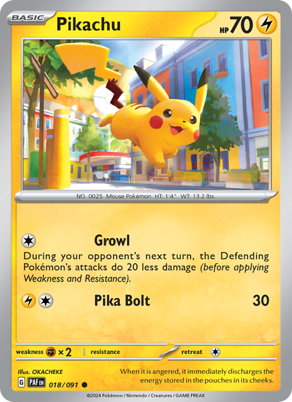 PAF Paldean Fates 018/245 Pikachu (Common - normal)