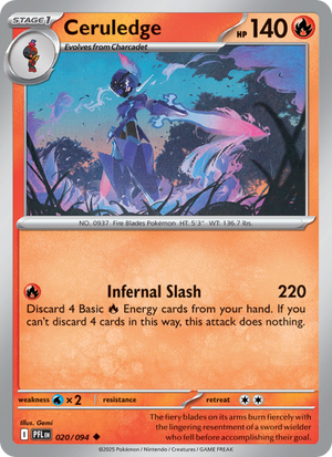 PFL Phantasmal Flames 020/130 Ceruledge (Uncommon - reverse)