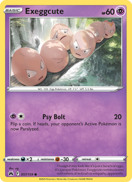 CRZ Crown Zenith 057/230 Exeggcute (Common - reverse)