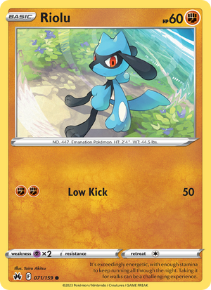 CRZ Crown Zenith 071/230 Riolu (Common - reverse)