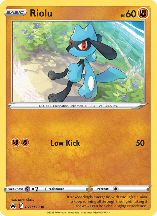 CRZ Crown Zenith 071/230 Riolu (Common - reverse)