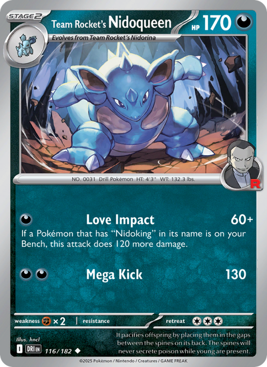 DRI Destined Rivals 116/244 Team Rocket's Nidoqueen (Uncommon - normal)