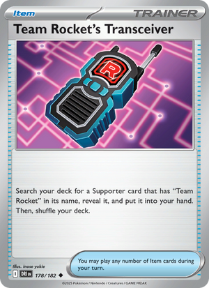 DRI Destined Rivals 178/244 Team Rocket's Transceiver (Uncommon - reverse)
