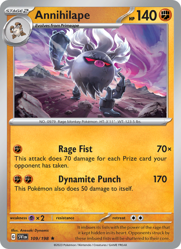 SV Scarlet & Violet 109/258 Annihilape (Rare - holo)
