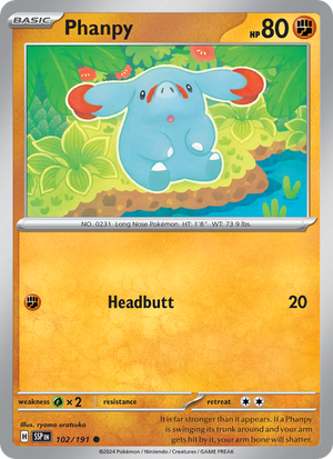 SSP Surging Sparks 102/252 Phanpy (Common - normal)