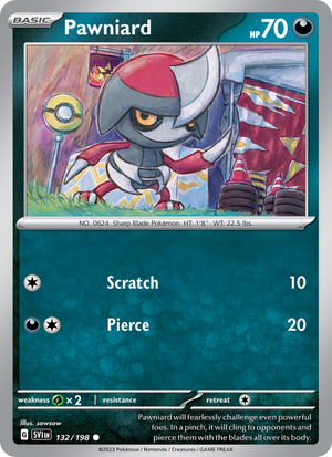 SV Scarlet & Violet 132/258 Pawniard (Common - reverse)