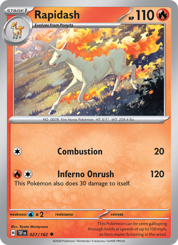 TEF Temporal Forces 027/218 Rapidash (Uncommon - reverse)