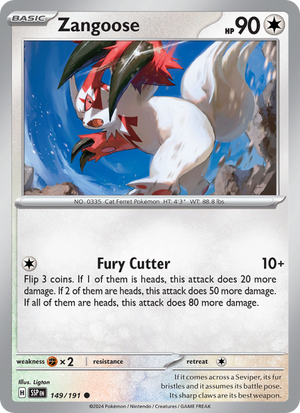 SSP Surging Sparks 149/252 Zangoose (Common - normal)