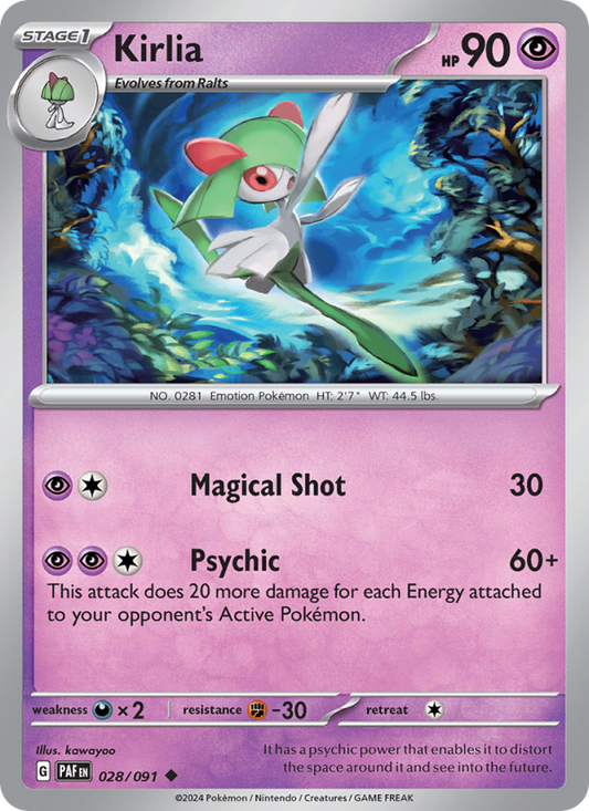 PAF Paldean Fates 028/245 Kirlia (Uncommon - reverse)
