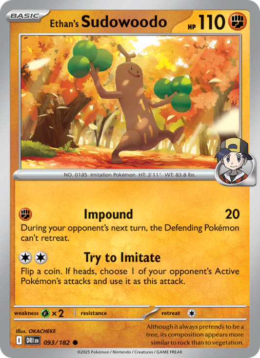 DRI Destined Rivals 093/244 Ethan's Sudowoodo (Common - reverse)